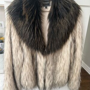 GUESS Rex Two-Tone Faux-Fur Jacket
